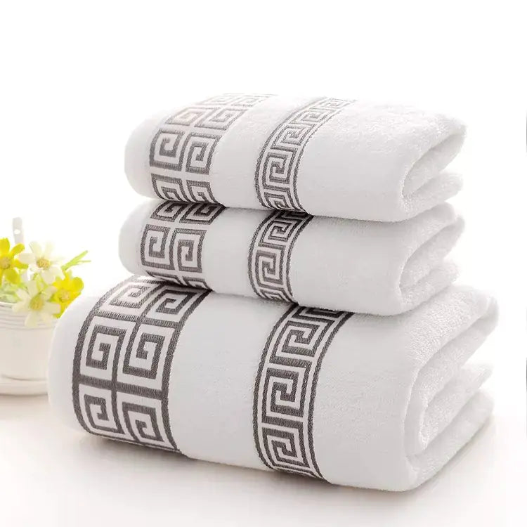 Cotton Absorbent Towels Gift Set with Logo for Hotels