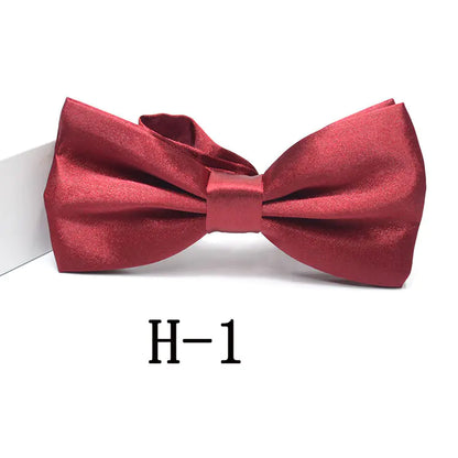 Men's Solid Color Bow Tie Accessories for Suits