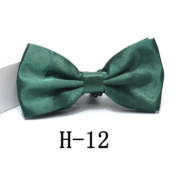 Men's Solid Color Bow Tie Accessories for Suits