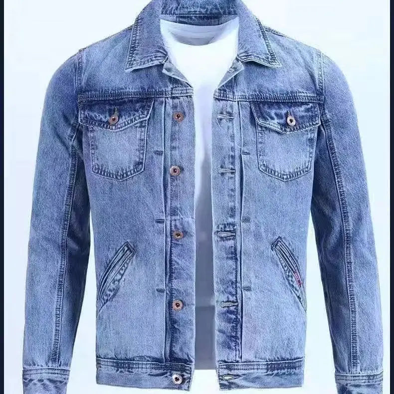 Men's Retro Fall Denim Jacket - Stylish Casual Wear