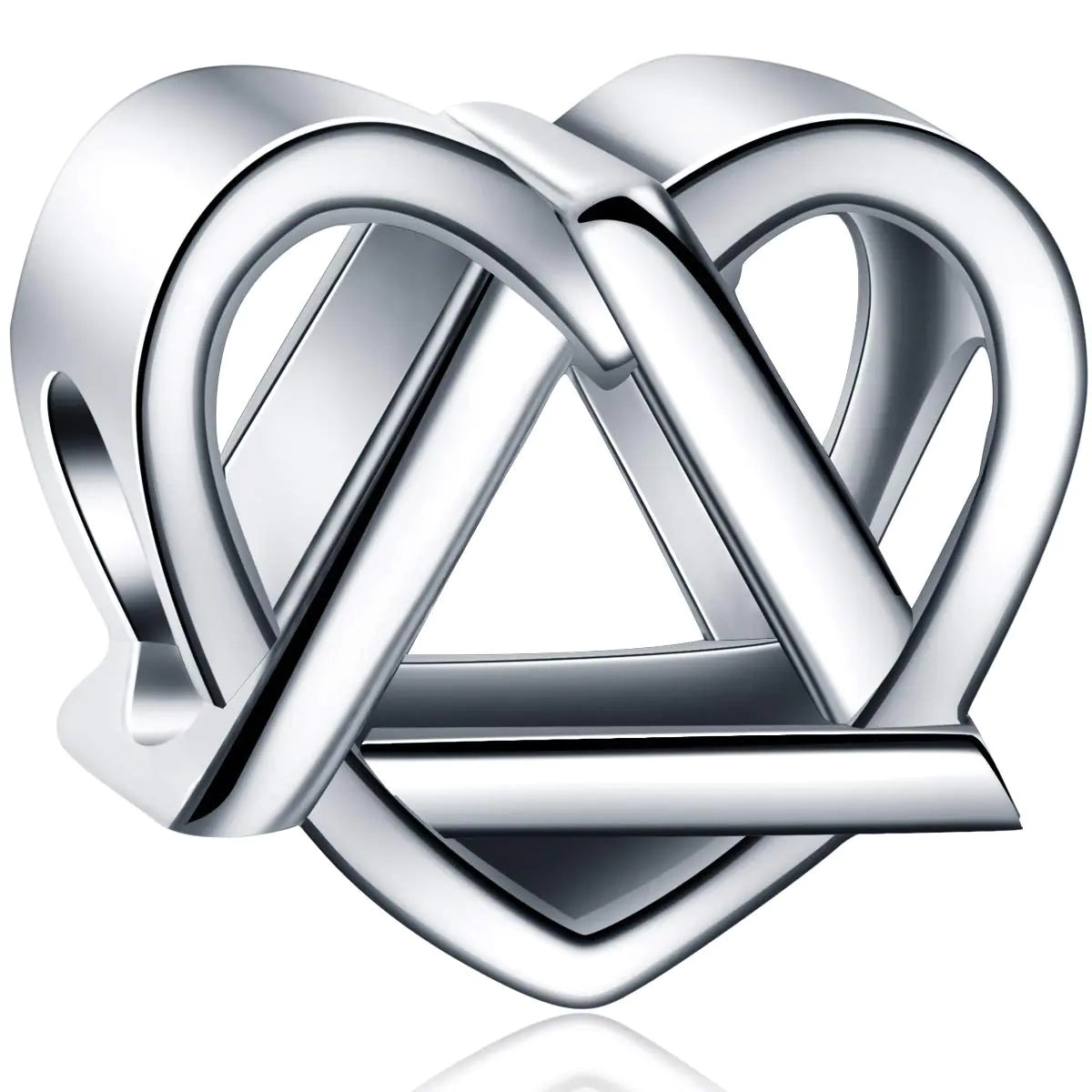 Reflections Adoption Symbol Charms Antique 925 Sterling Silver Heart Triangle Bead fit Pandora charm bracelet Lover Gifts for Valentines Day/Christmas/Mom