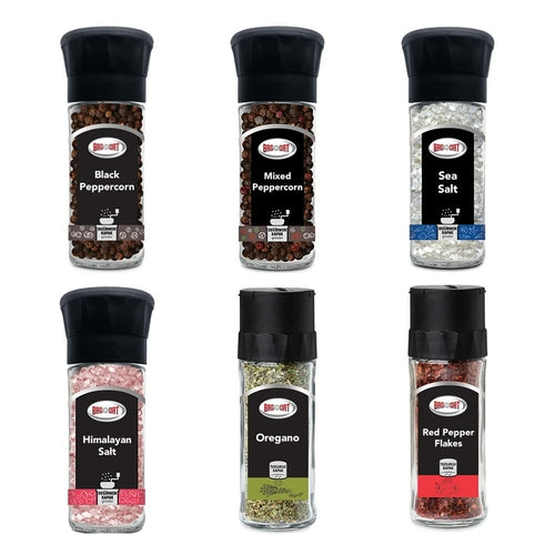 Bagdat 1964 Spices Grinder Variety Set Pack (Himalayan Salt, Sea Salt,