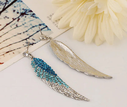 Wholesale Rhinestone Earrings - Angel Wings Design