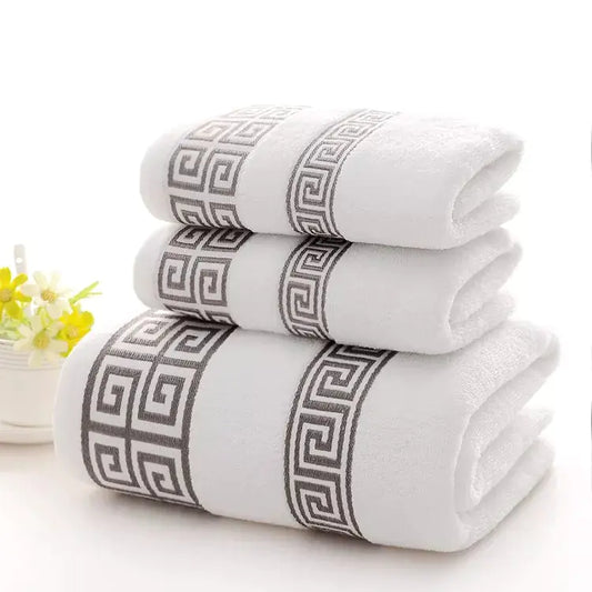 Cotton Absorbent Towels Gift Set with Logo for Hotels