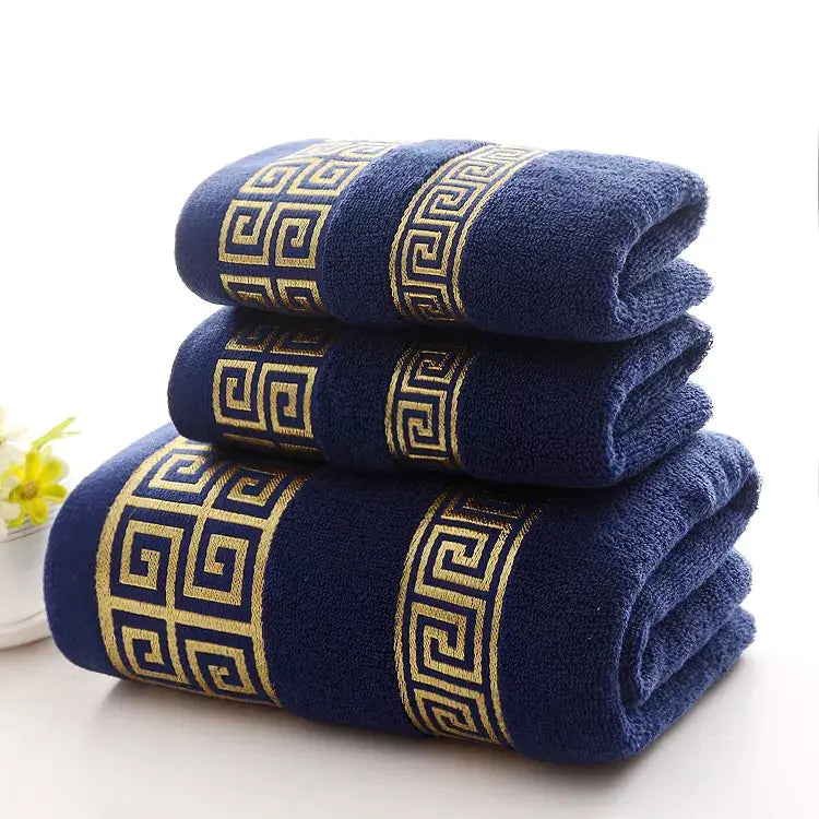 Cotton Absorbent Towels Gift Set with Logo for Hotels