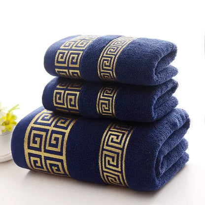 Cotton Absorbent Towels Gift Set with Logo for Hotels