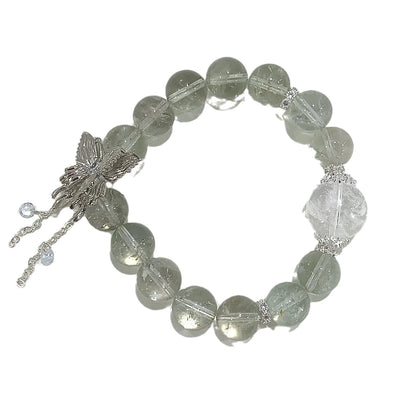 Natural Crystal Butterfly Tassel DIY Bracelet