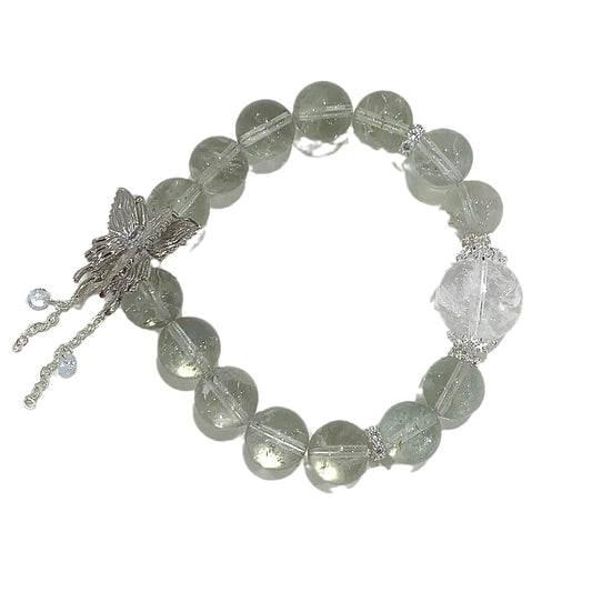 Natural Crystal Butterfly Tassel DIY Bracelet