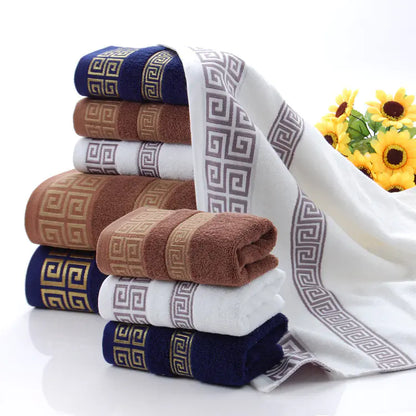 Cotton Absorbent Towels Gift Set with Logo for Hotels
