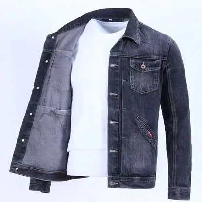 Men's Retro Fall Denim Jacket - Stylish Casual Wear