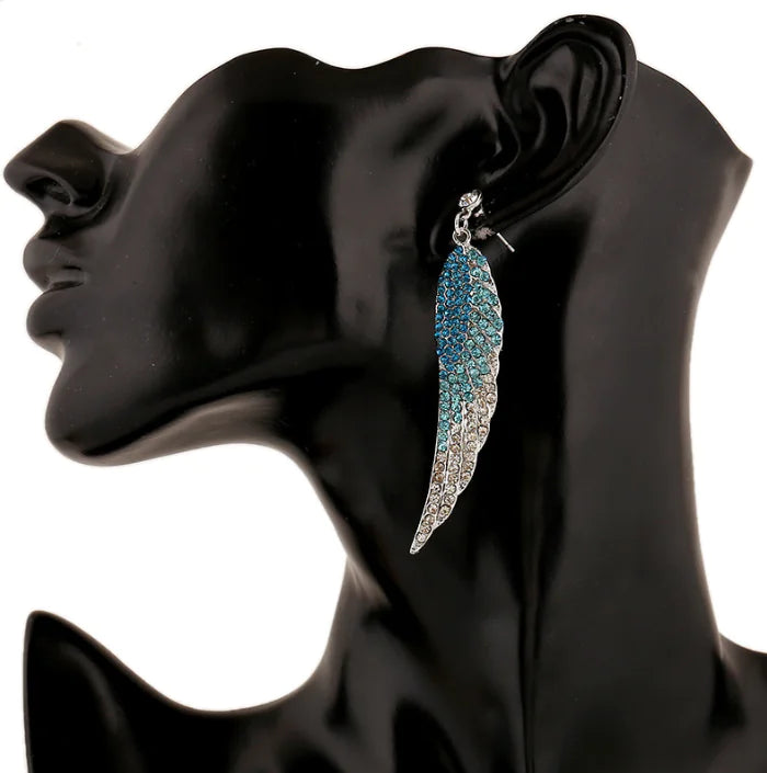 Wholesale Rhinestone Earrings - Angel Wings Design