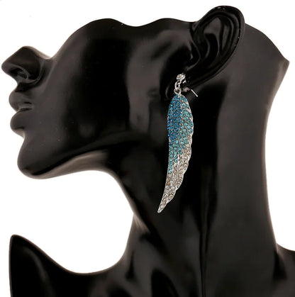 Wholesale Rhinestone Earrings - Angel Wings Design