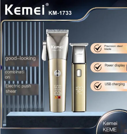 KEMEI Professional LCD Hair Clipper Set for Styling