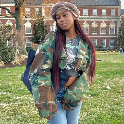 Women's Autumn Streetwear Denim Jacket with Pockets