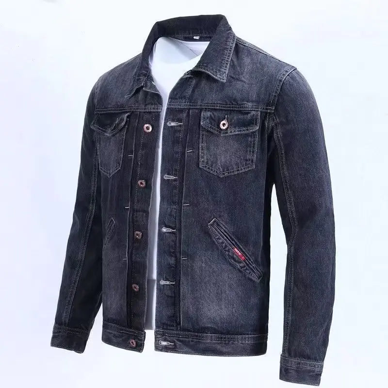Men's Retro Fall Denim Jacket - Stylish Casual Wear
