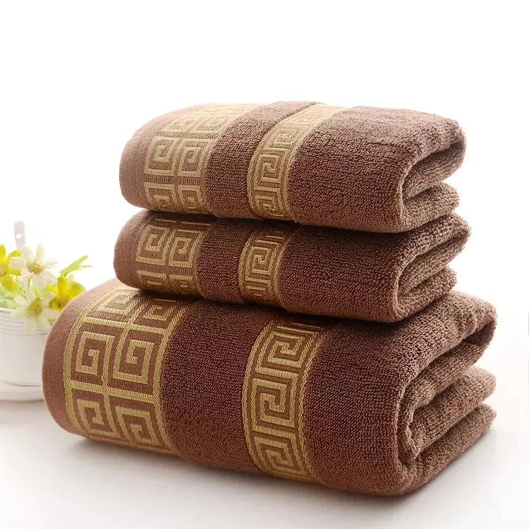 Cotton Absorbent Towels Gift Set with Logo for Hotels