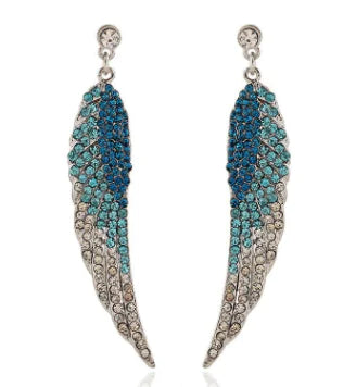 Wholesale Rhinestone Earrings - Angel Wings Design