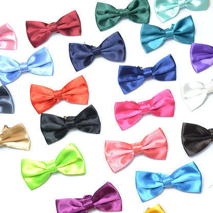 Men's Solid Color Bow Tie Accessories for Suits