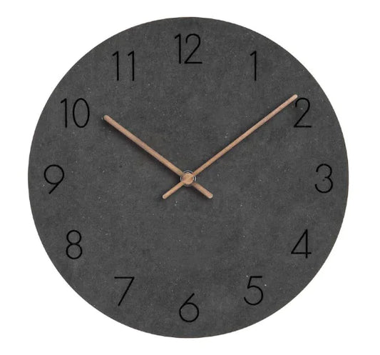 Wooden Wall Clock - Nordic Minimalist Design (One Set)