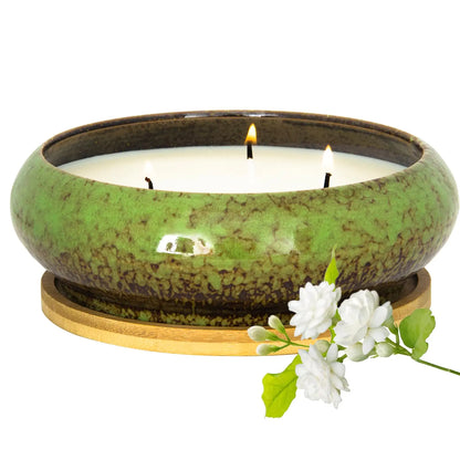 Scented Candles 3 Wicks Large Jasmine Candles for Home Scented 17 oz Aromatherapy Candle Gifts for Women Decorative Natural Soy Candles with Long Lasting for Mothers Day Birthday Anniversary