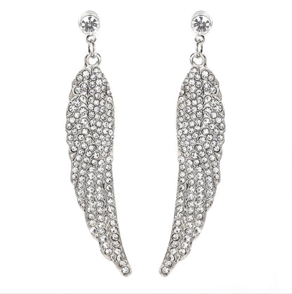 Wholesale Rhinestone Earrings - Angel Wings Design