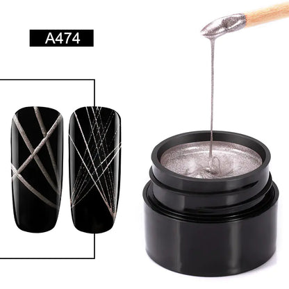 Metallic Brush Nail Gel and Nail Polish