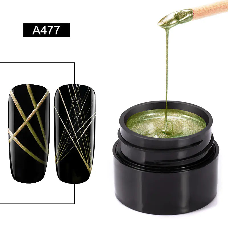 Metallic Brush Nail Gel and Nail Polish