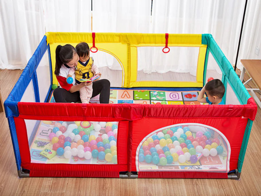 Baby Playpen with Crawling Mat and Ball Pit
