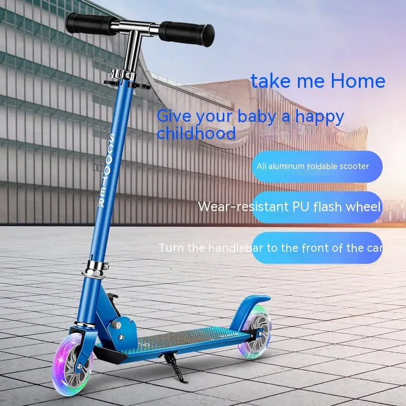 Children's Aluminum Alloy Scooter Walker Car