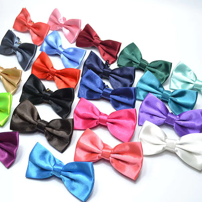 Men's Solid Color Bow Tie Accessories for Suits