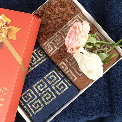 Cotton Absorbent Towels Gift Set with Logo for Hotels